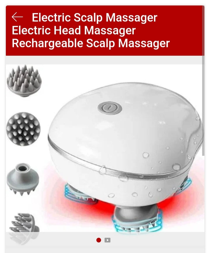 Electric Scalp Massager Rechargeable Scalp Massager